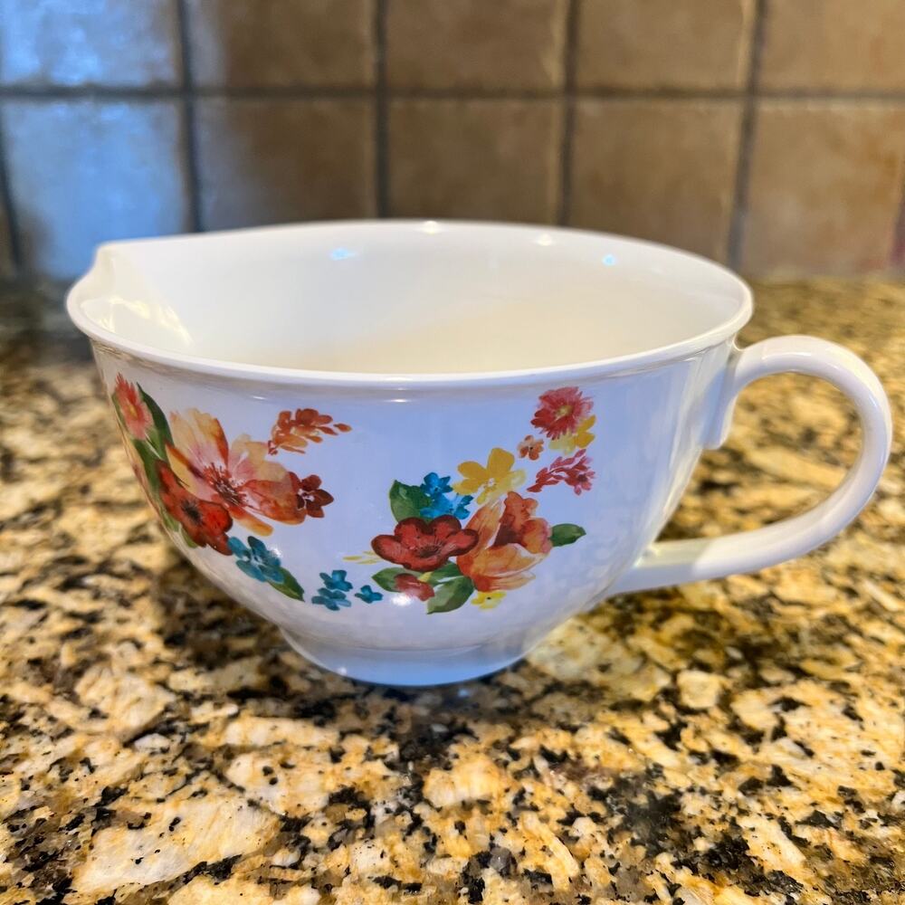 The Pioneer Woman 2017 Melamine 2 Cup Measuring Mini Batter Handled Bowl Floral